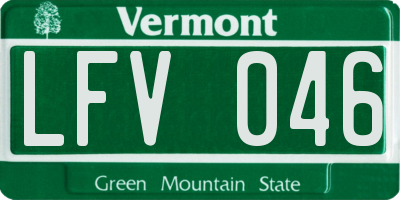 VT license plate LFV046