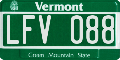 VT license plate LFV088