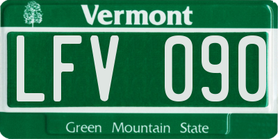 VT license plate LFV090