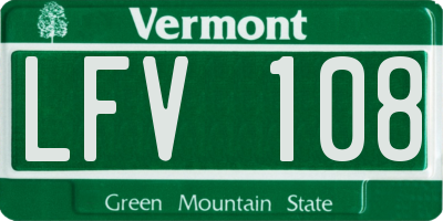 VT license plate LFV108
