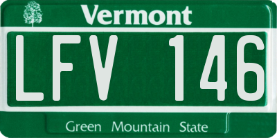 VT license plate LFV146