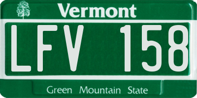 VT license plate LFV158