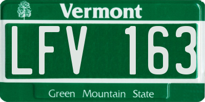 VT license plate LFV163