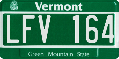 VT license plate LFV164