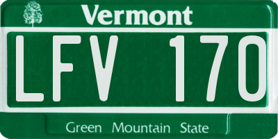 VT license plate LFV170