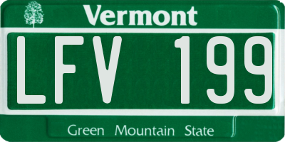 VT license plate LFV199