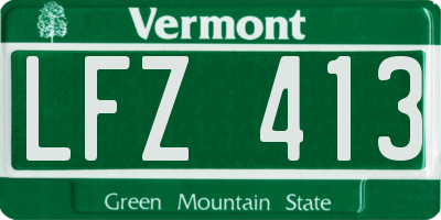 VT license plate LFZ413