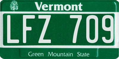 VT license plate LFZ709