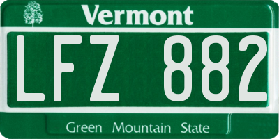 VT license plate LFZ882