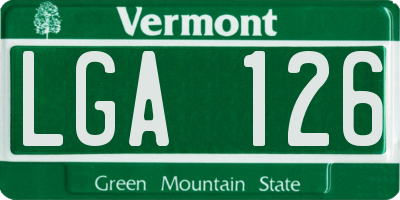 VT license plate LGA126