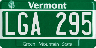 VT license plate LGA295