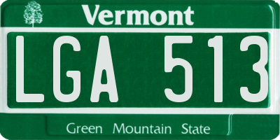 VT license plate LGA513