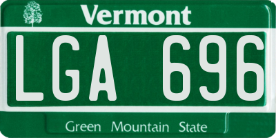 VT license plate LGA696