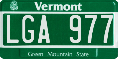VT license plate LGA977