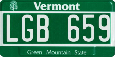 VT license plate LGB659
