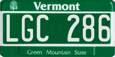 VT license plate LGC286