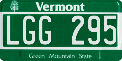 VT license plate LGG295