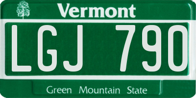 VT license plate LGJ790