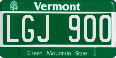 VT license plate LGJ900