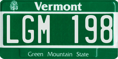 VT license plate LGM198
