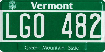VT license plate LGO482