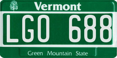 VT license plate LGO688