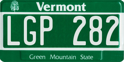 VT license plate LGP282