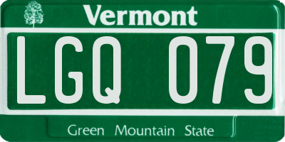 VT license plate LGQ079