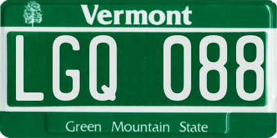 VT license plate LGQ088