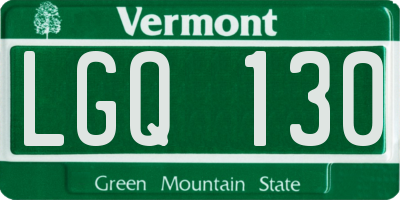 VT license plate LGQ130