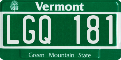 VT license plate LGQ181