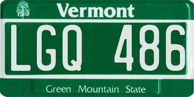 VT license plate LGQ486