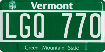 VT license plate LGQ770