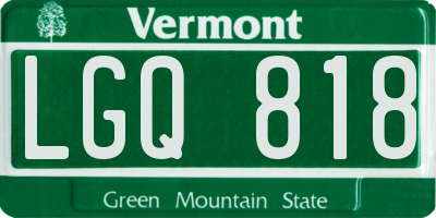 VT license plate LGQ818