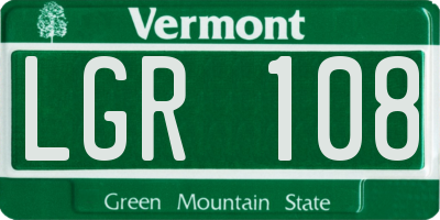VT license plate LGR108