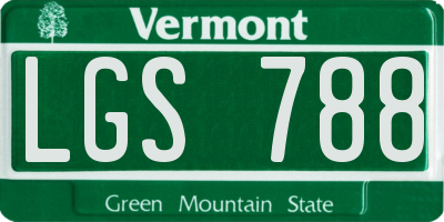 VT license plate LGS788