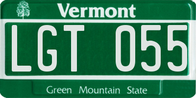 VT license plate LGT055