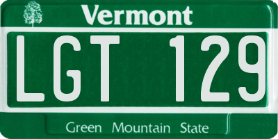 VT license plate LGT129