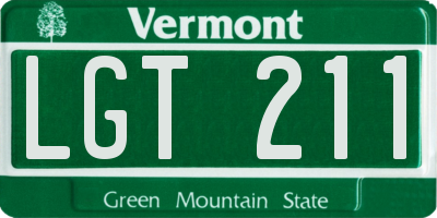 VT license plate LGT211