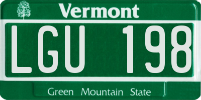 VT license plate LGU198