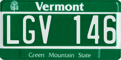 VT license plate LGV146
