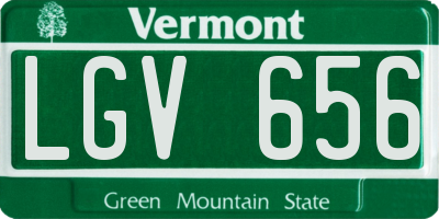 VT license plate LGV656