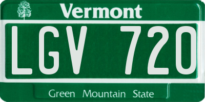 VT license plate LGV720