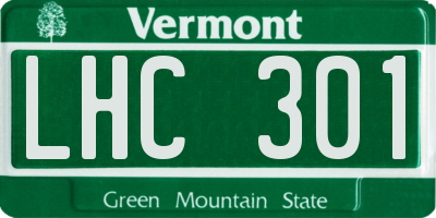 VT license plate LHC301