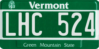 VT license plate LHC524