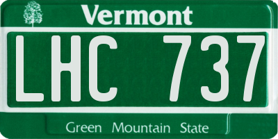 VT license plate LHC737