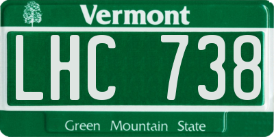 VT license plate LHC738