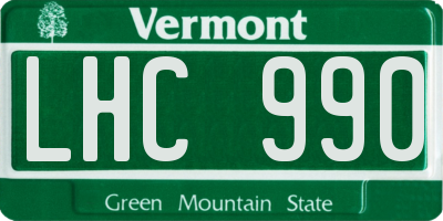VT license plate LHC990