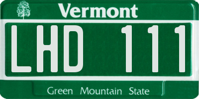 VT license plate LHD111