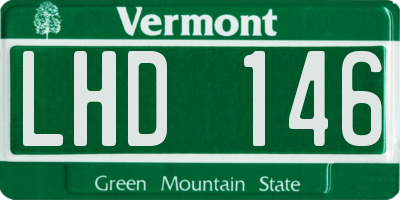VT license plate LHD146